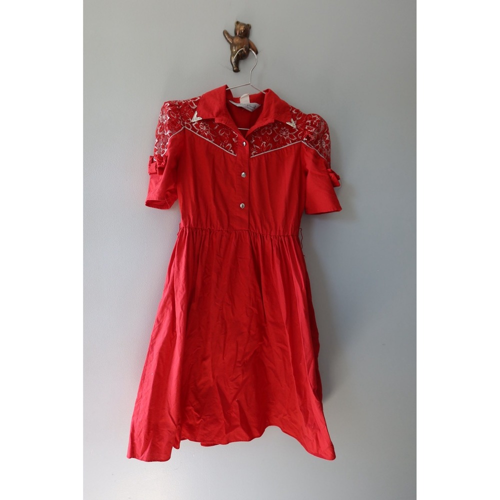 Vintage 90s Lilia Smitty Floral Lace Western‎ Style Lace Rodeo Theme Cowgirl